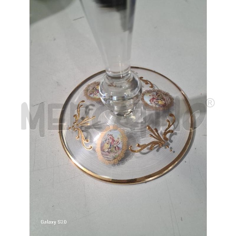 CANDELIERE CRIST. 33CM FILO ORO DECORI BASE  | Mercatino dell'Usato Modena 2