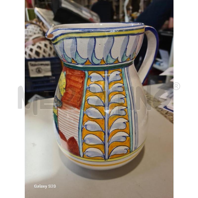 CARAFFA MAIOLICA DERUTA 20CM FIGURA MASCHILE | Mercatino dell'Usato Modena 1