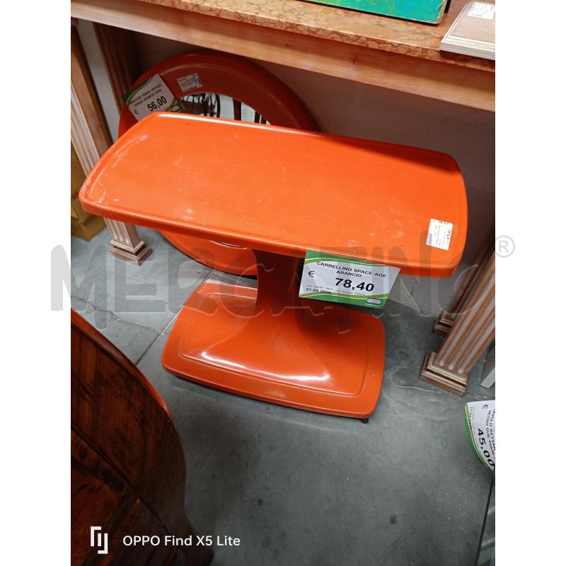 CARRELLINO SPACE AGE ARANCIO | Mercatino dell'Usato Modena 1