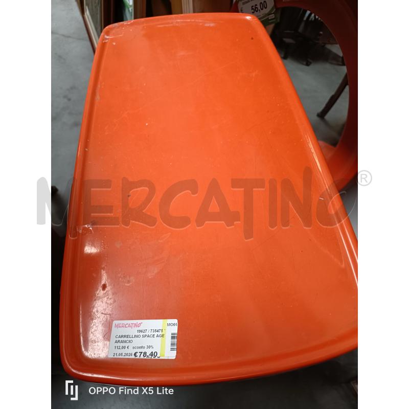 CARRELLINO SPACE AGE ARANCIO | Mercatino dell'Usato Modena 3