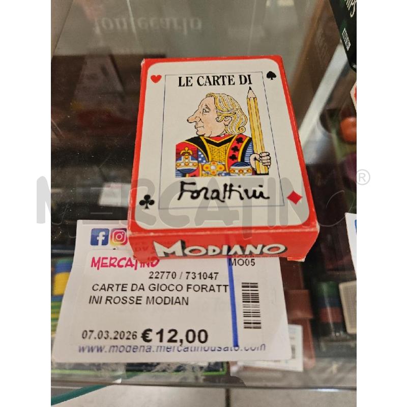 CARTE DA GIOCO FORATTINI ROSSE MODIANO PANORAMA VERIFICATE | Mercatino dell'Usato Modena 1
