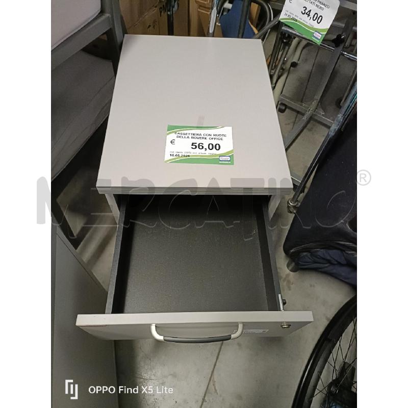 CASSETTIERA CON RUOTE DELLA ROVERE OFFICE | Mercatino dell'Usato Modena 2