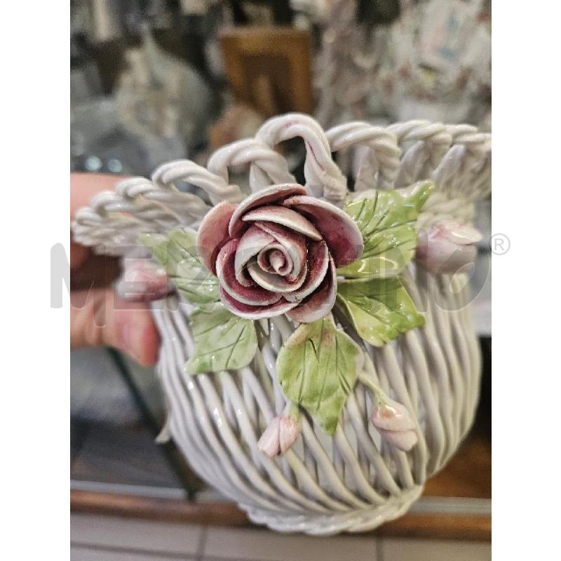 CESTINO TRAFORATO CER. ROSE BASSANO | Mercatino dell'Usato Modena 2