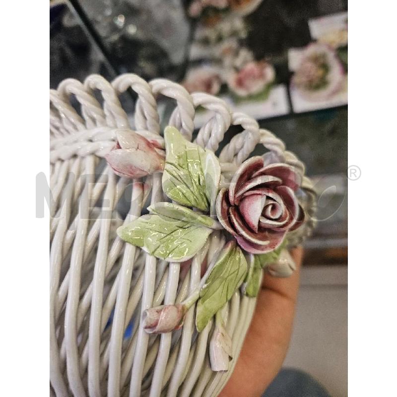 CESTINO TRAFORATO CER. ROSE BASSANO | Mercatino dell'Usato Modena 3