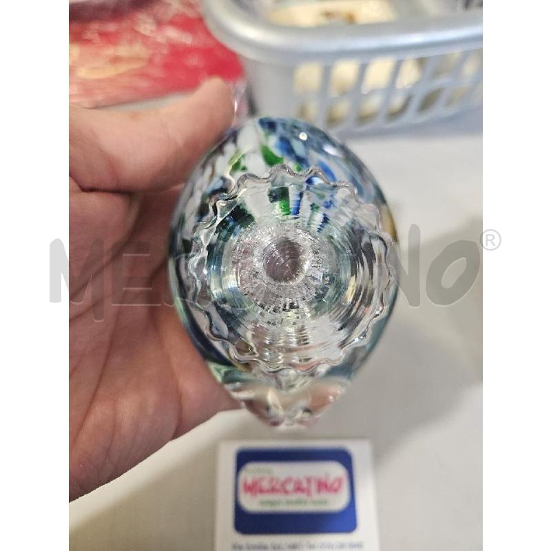 CIGNO MURANO 17CM POUIS VERDI BIANCHI BLU | Mercatino dell'Usato Modena 3