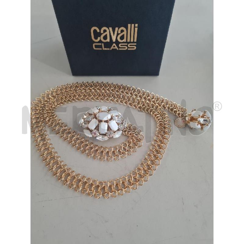 CINTURA DONNA CAVALLI METAL ORO CHIUSURA BIANCA | Mercatino dell'Usato Modena 1
