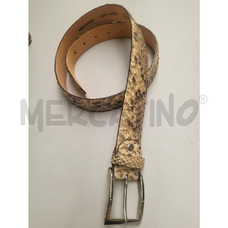 CINTURA UOMO SERPENTE PITONE BEIGE | Mercatino dell'Usato Modena 1