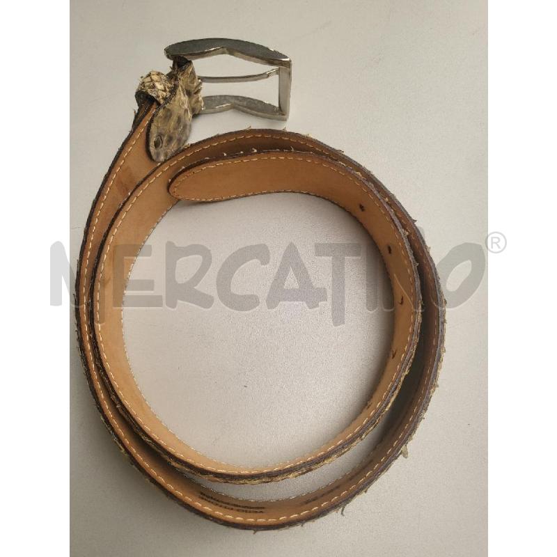 CINTURA UOMO SERPENTE PITONE BEIGE | Mercatino dell'Usato Modena 4