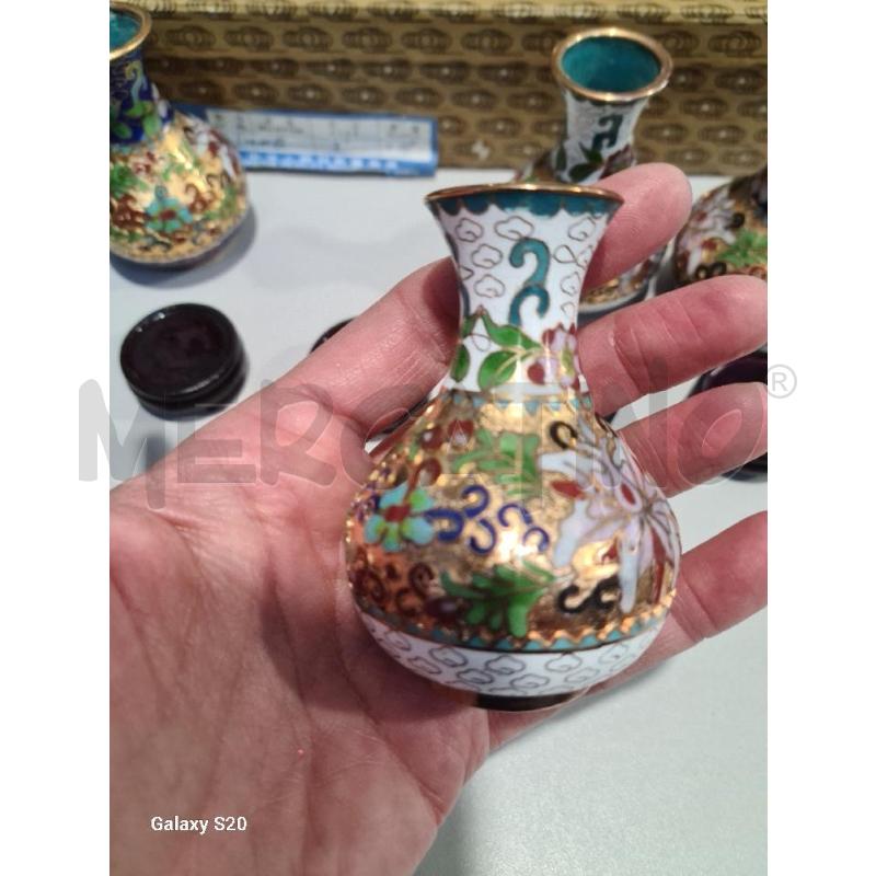 CLOISONNE PZ.4 PICCOLE MET. DIPINTO CON SCATOLA | Mercatino dell'Usato Modena 4
