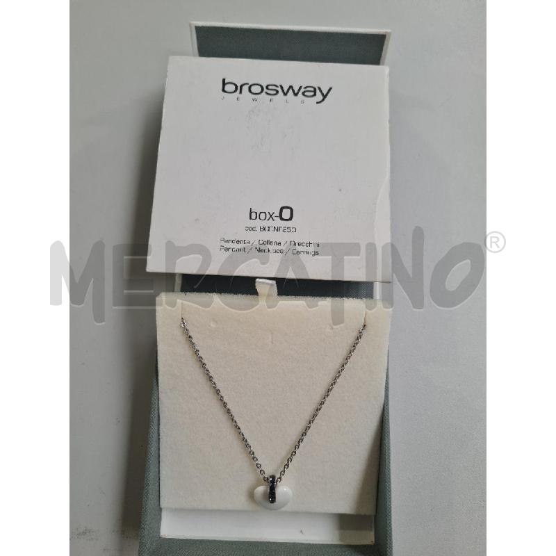 COLLANA BROSWAY CIONDOLO CUORE BIANCO | Mercatino dell'Usato Modena 1