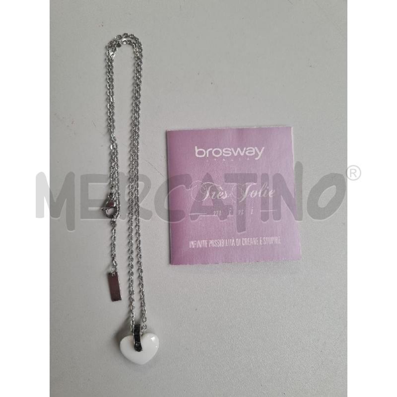 COLLANA BROSWAY CIONDOLO CUORE BIANCO | Mercatino dell'Usato Modena 2