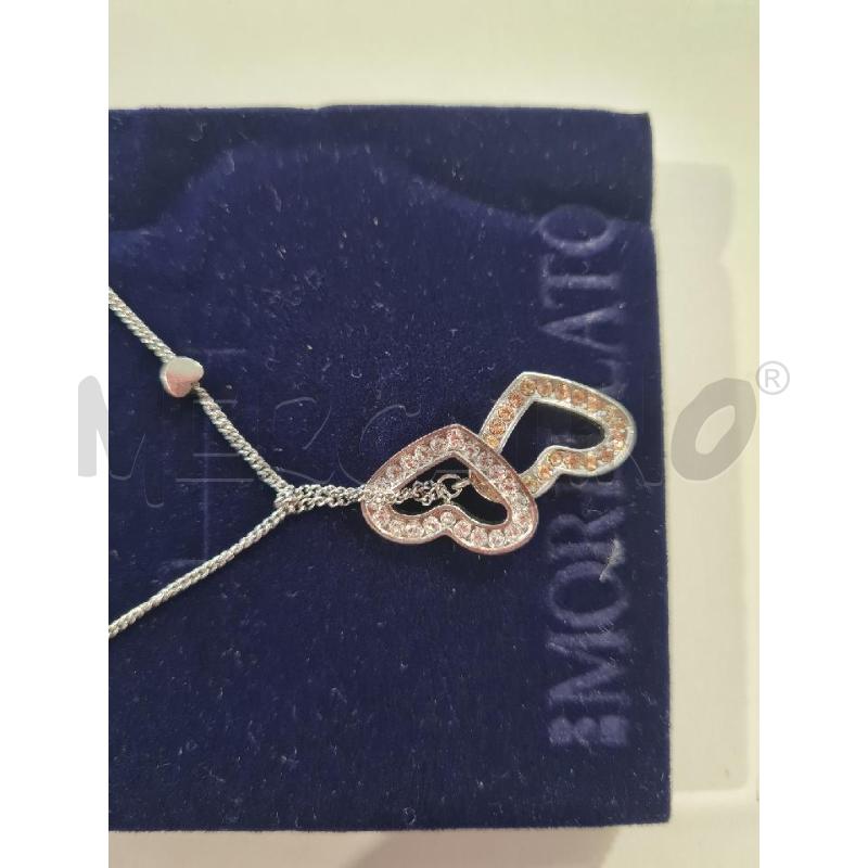 COLLANA CIONDOLO DOPPIO CUORE MORELLATO | Mercatino dell'Usato Modena 2