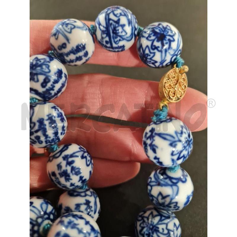 COLLANA CLOISONNE VINT BLU BIAN DIP MANO | Mercatino dell'Usato Modena 2