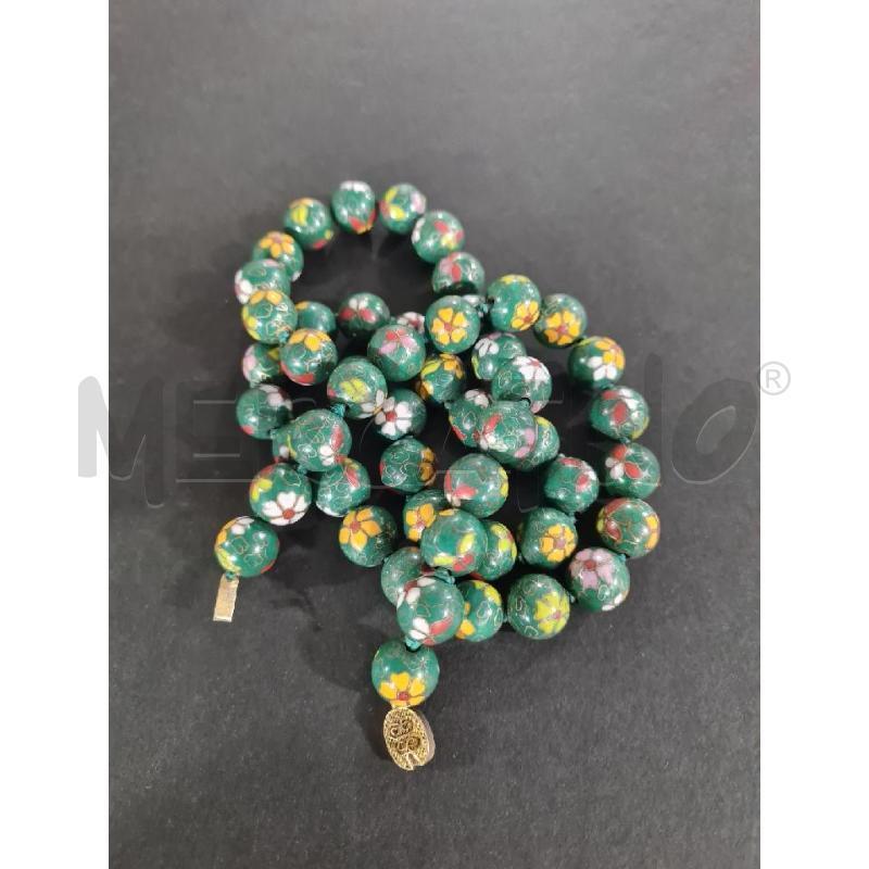 COLLANA CLOISSONE VINT VERD SCURO FIOR CILIE | Mercatino dell'Usato Modena 3