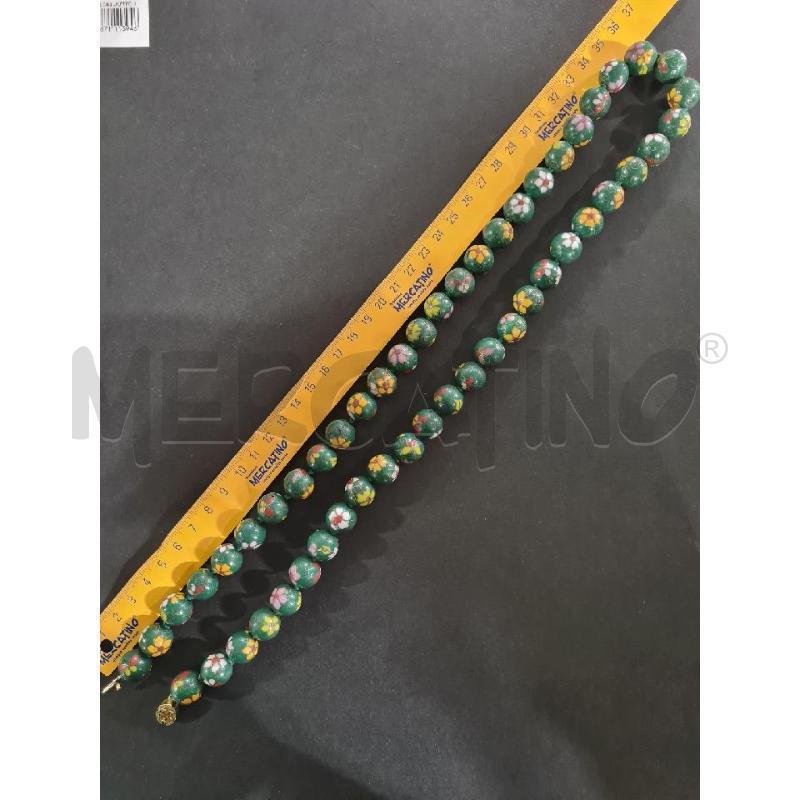 COLLANA CLOISSONE VINT VERD SCURO FIOR CILIE | Mercatino dell'Usato Modena 4