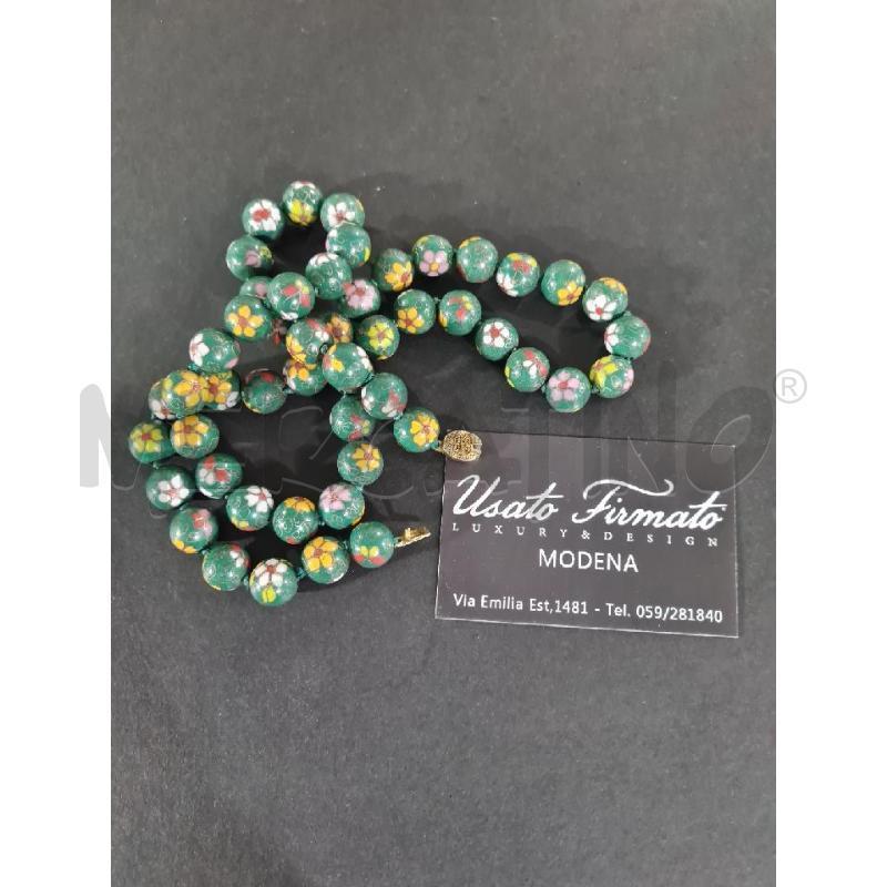 COLLANA CLOISSONE VINT VERD SCURO FIOR CILIE | Mercatino dell'Usato Modena 5