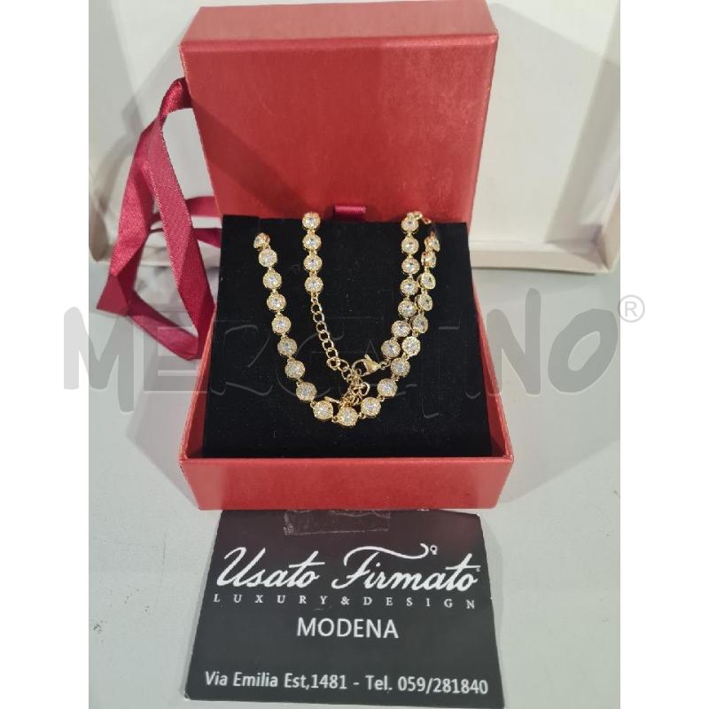 COLLANA DONNA ACCIAIO DORATO CON STRASS | Mercatino dell'Usato Modena 1