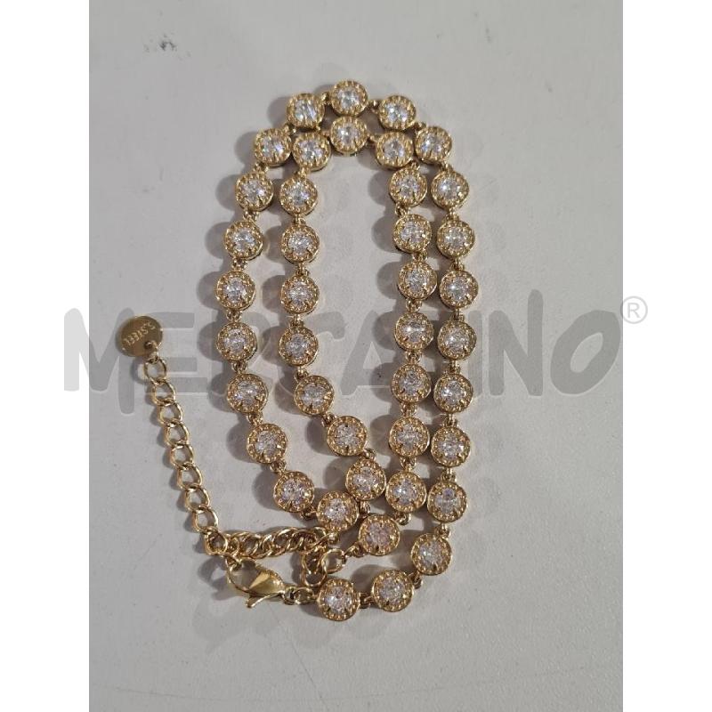 COLLANA DONNA ACCIAIO DORATO CON STRASS | Mercatino dell'Usato Modena 3