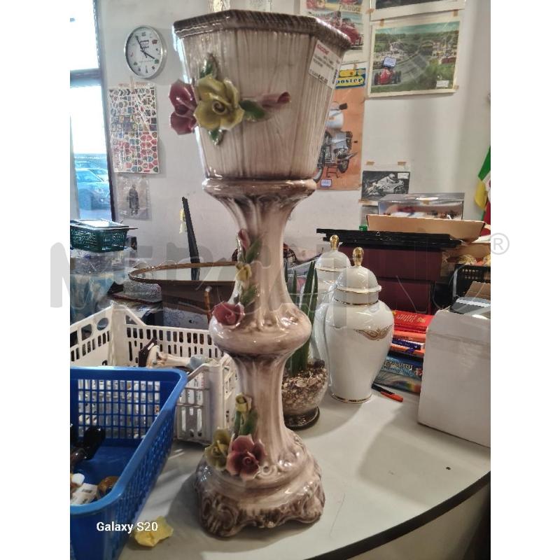 COLONNA CON VASO CER. 70CM ROSE | Mercatino dell'Usato Modena 1