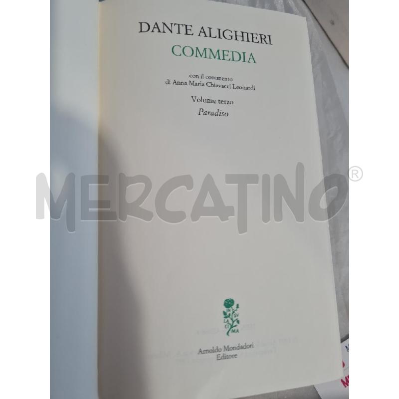COMMEDIA PARADISO DANTE MONDADORI 1997 | Mercatino dell'Usato Modena 4