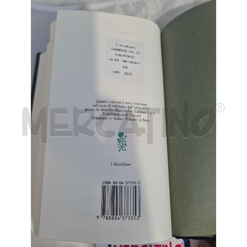 COMMEDIA PURGATORIO DANTE MONDADORI 1994 | Mercatino dell'Usato Modena 4