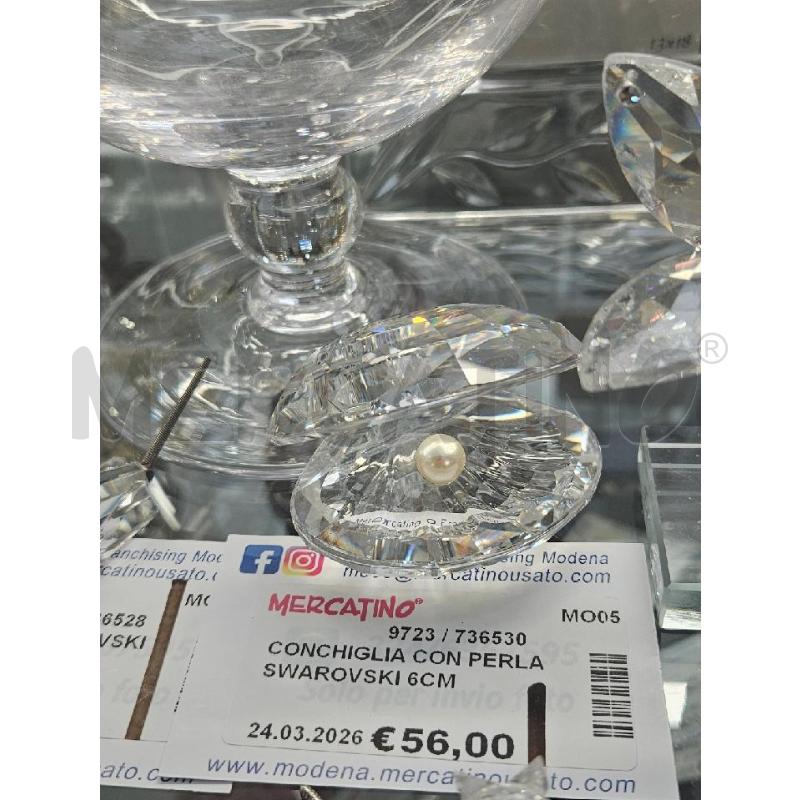 CONCHIGLIA CON PERLA SWAROVSKI 6CM | Mercatino dell'Usato Modena 1