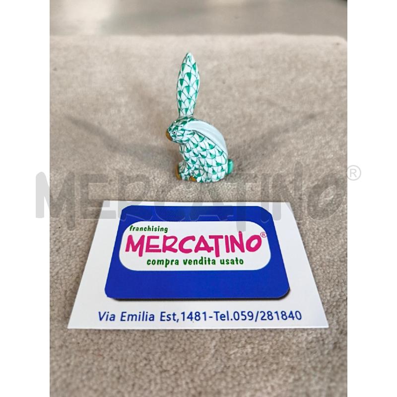 CONIGLIETTO PRCLL HEREND 6CM VERDE | Mercatino dell'Usato Modena 1