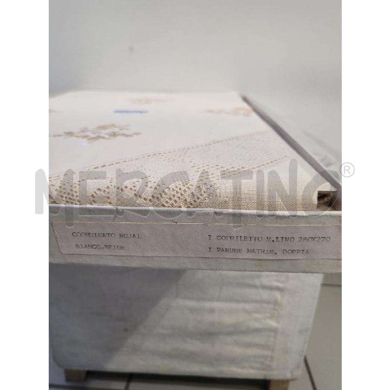 COPRI LETTO MATRIMONIALE ECRU' OIZZO RICAMO | Mercatino dell'Usato Modena 4