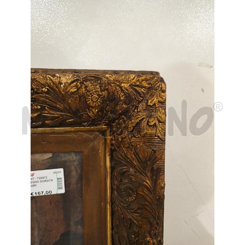 CORNICE LEGNO DORATA 90X70CM FIORI | Mercatino dell'Usato Modena 3