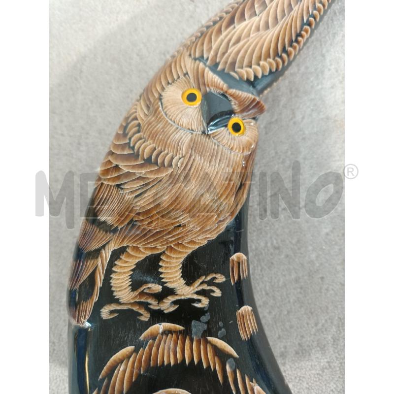 CORNO DECORATO NERO 26 CM  | Mercatino dell'Usato Modena 2