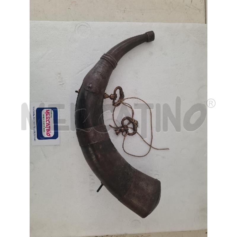 CORNO PORTA POLVERE DA SPARO DECORATIVO | Mercatino dell'Usato Modena 1