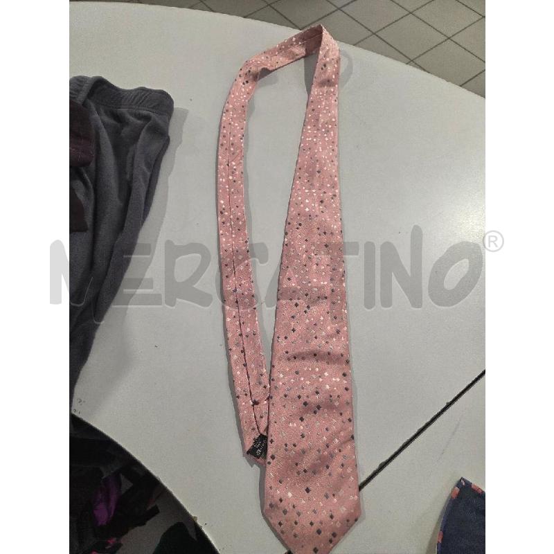CRAVATTA ROSA QUADRETTI GRIGI ERMENEGILDO ZEGNA | Mercatino dell'Usato Modena 1