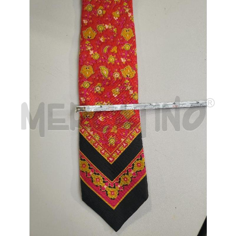 CRAVATTA YVES SAINT LAURENT FUXIA NERA | Mercatino dell'Usato Modena 4