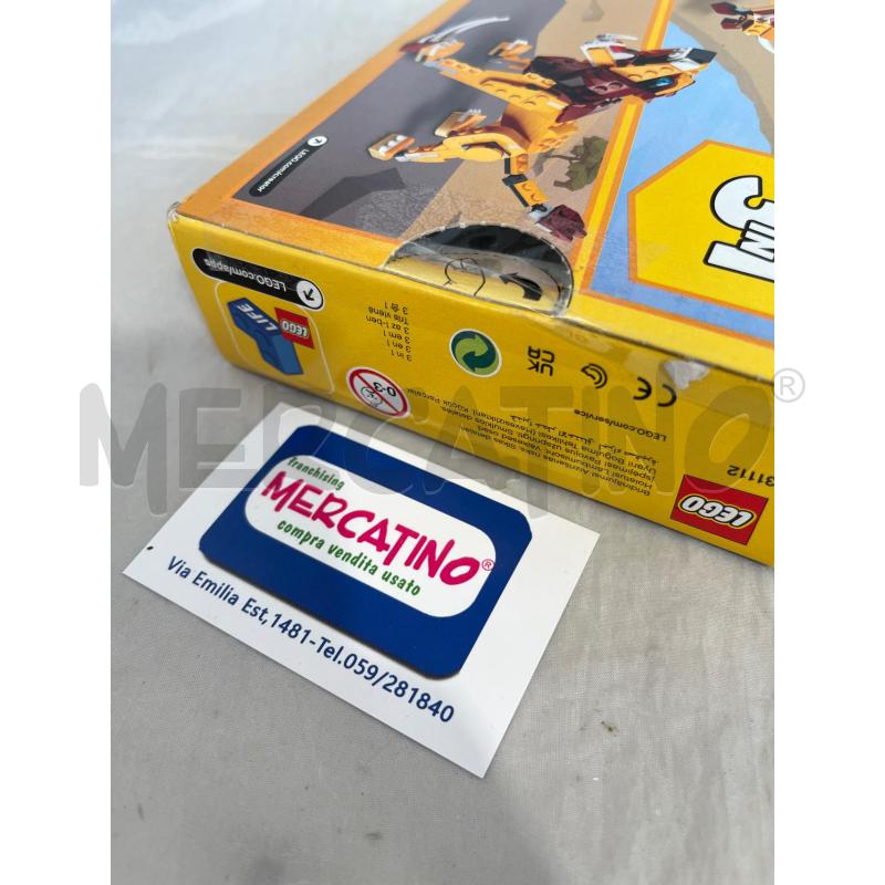 CREATOR LEGO 3IN1 31112 NON VERIFICATO VENDUTO COME INCOMPLETO | Mercatino dell'Usato Modena 3
