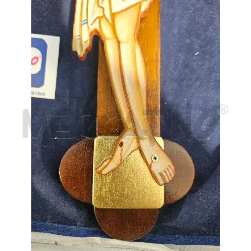 CROCIFISSO LEGNO DIPINTO 50X40CM  | Mercatino dell'Usato Modena 3