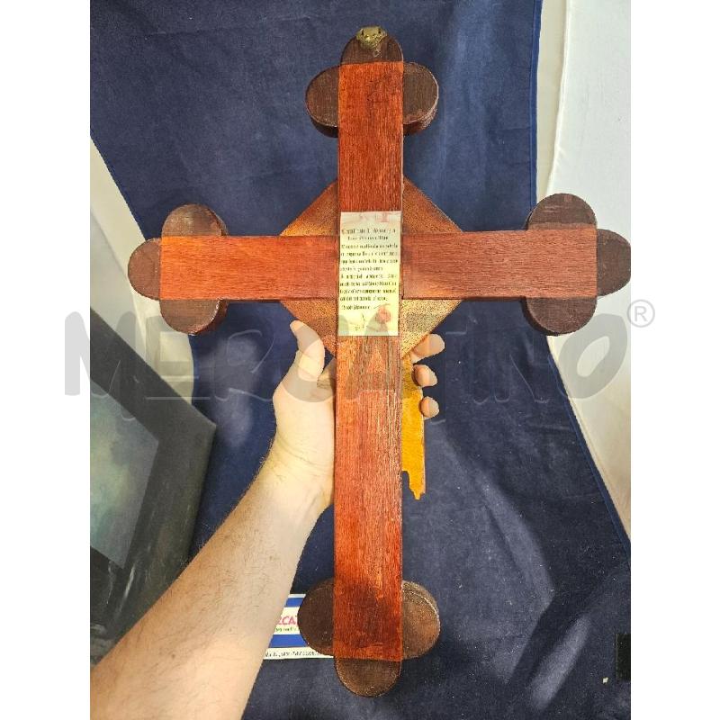 CROCIFISSO LEGNO DIPINTO 50X40CM  | Mercatino dell'Usato Modena 4