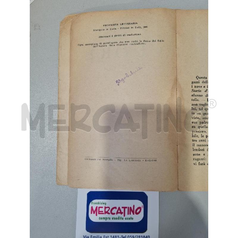 CUORE DE AMICIS 1948 GARZANTI VINTAGE - LIBRO | Mercatino dell'Usato Modena 3