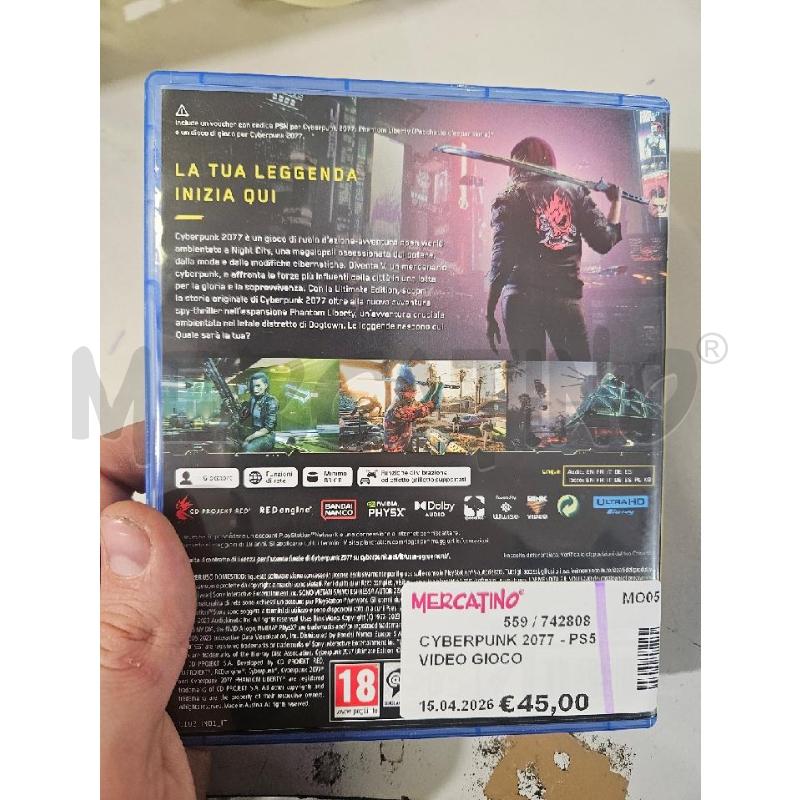 CYBERPUNK 2077 - PS5 VIDEO GIOCO  | Mercatino dell'Usato Modena 2