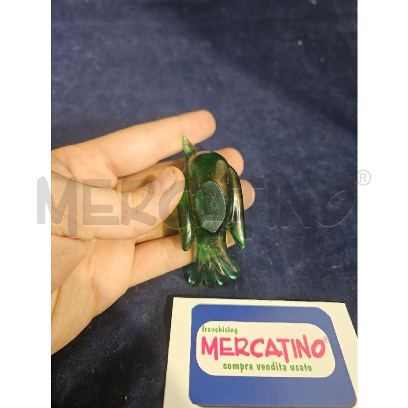 DECORAZIONE UCCELLINO MURANO IRIDESCENTE VERDE | Mercatino dell'Usato Modena 4