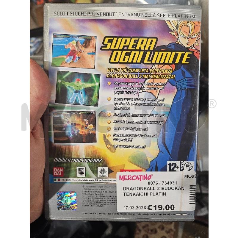 DRAGONBALL Z BUDOKAN TENKAICHI PLATINUM - PS2 VIDEO GIOCO  | Mercatino dell'Usato Modena 2