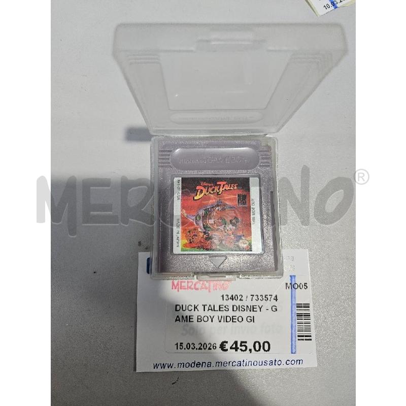 DUCK TALES DISNEY - GAME BOY VIDEO GIOCO  | Mercatino dell'Usato Modena 1
