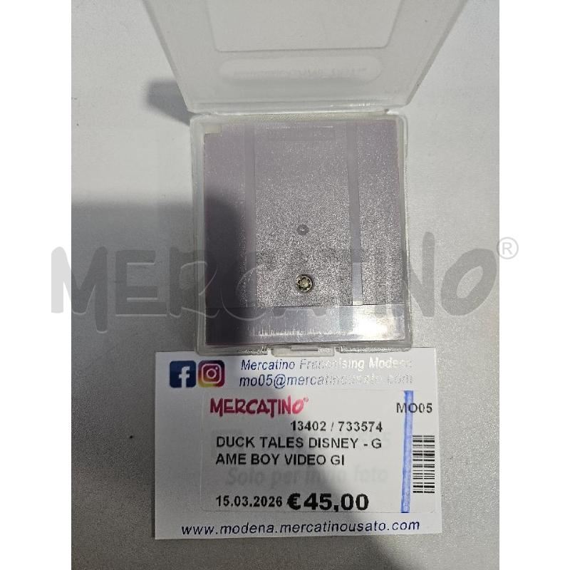 DUCK TALES DISNEY - GAME BOY VIDEO GIOCO  | Mercatino dell'Usato Modena 2