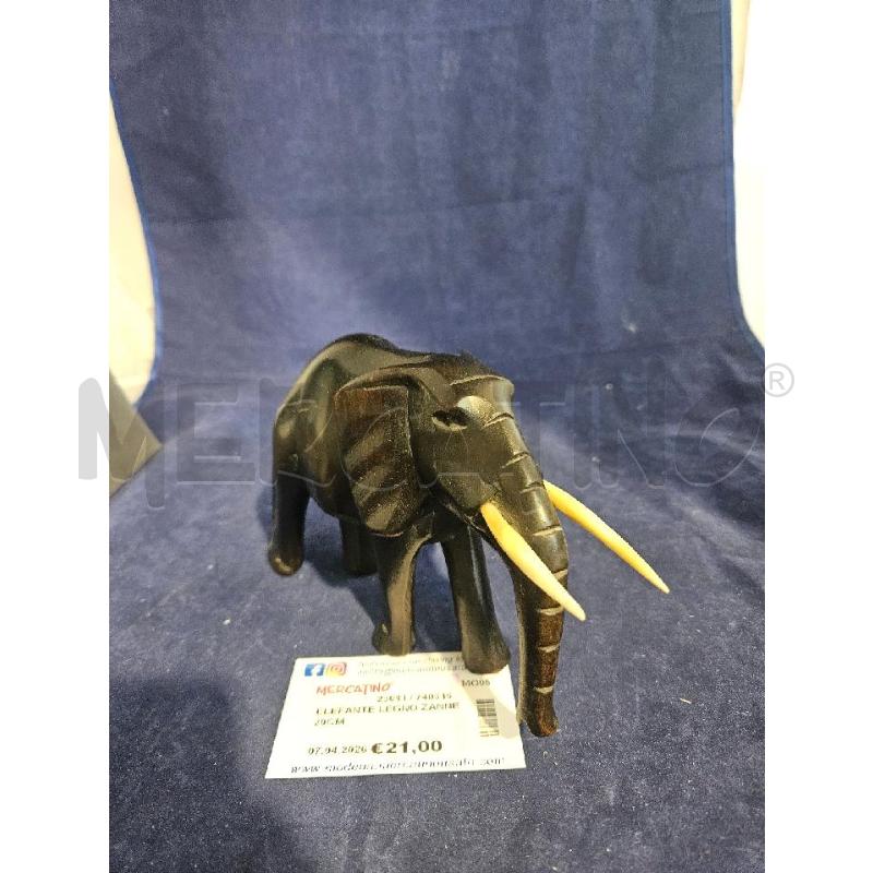 ELEFANTE LEGNO ZANNE 20CM | Mercatino dell'Usato Modena 1