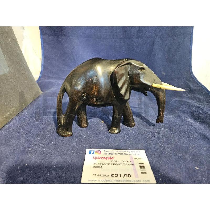 ELEFANTE LEGNO ZANNE 20CM | Mercatino dell'Usato Modena 4