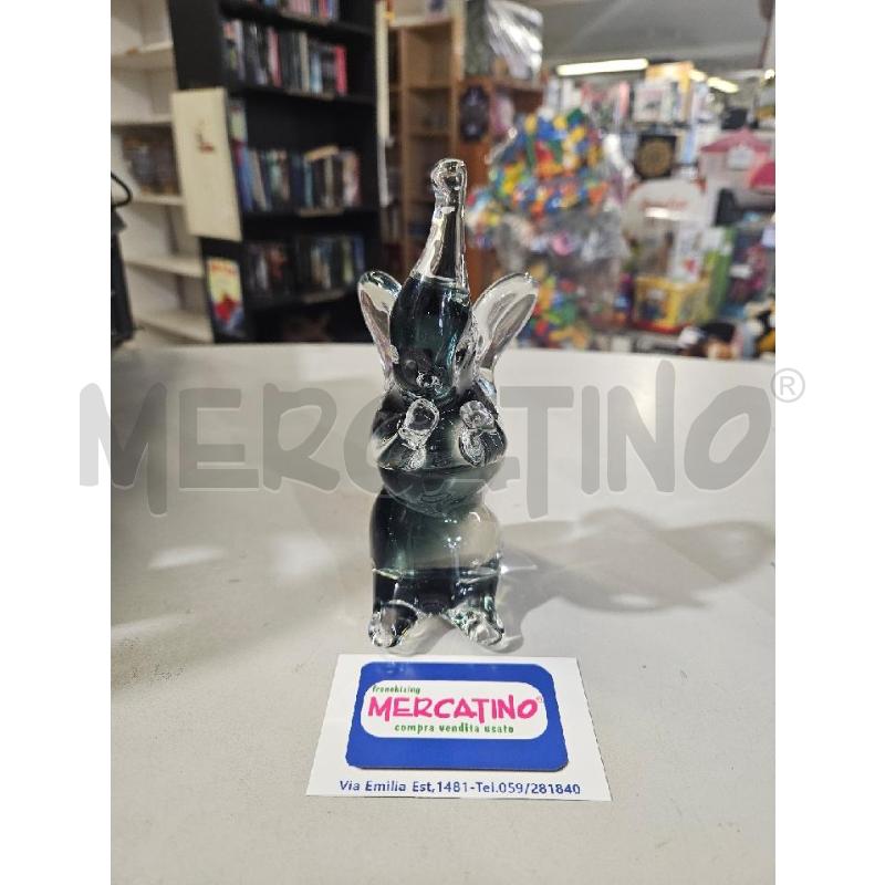 ELEFANTINO MURANO 18CM | Mercatino dell'Usato Modena 2