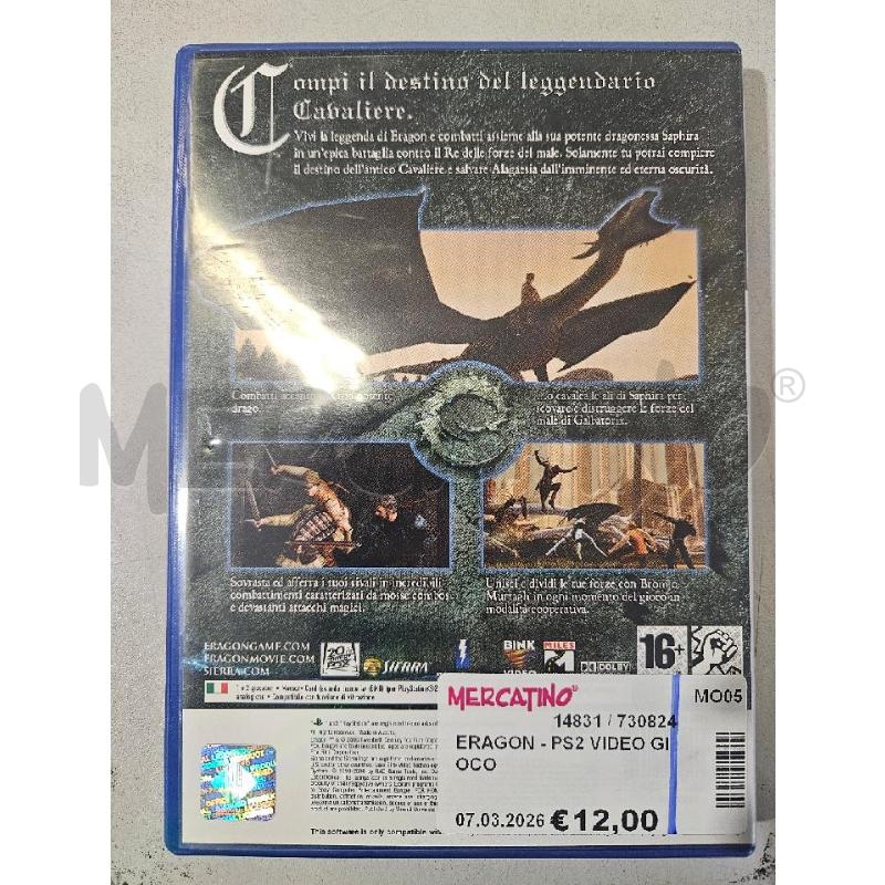 ERAGON - PS2 VIDEO GIOCO  | Mercatino dell'Usato Modena 2