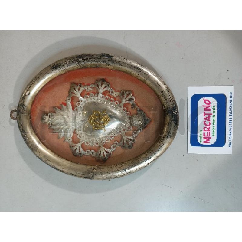 EX VOTO SACRO CUORE DI GESU 22X16CM | Mercatino dell'Usato Modena 1