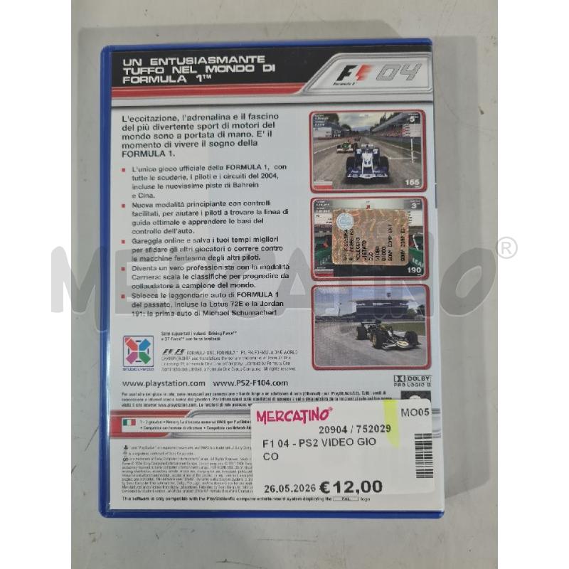 F1 04 - PS2 VIDEO GIOCO  | Mercatino dell'Usato Modena 3