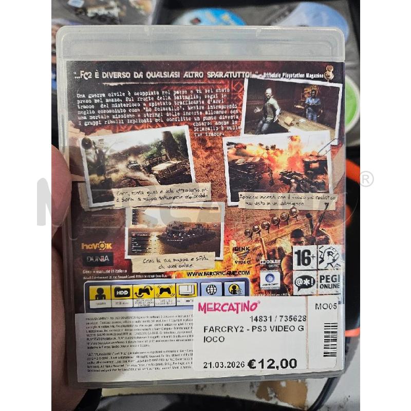 FARCRY2 - PS3 VIDEO GIOCO  | Mercatino dell'Usato Modena 2