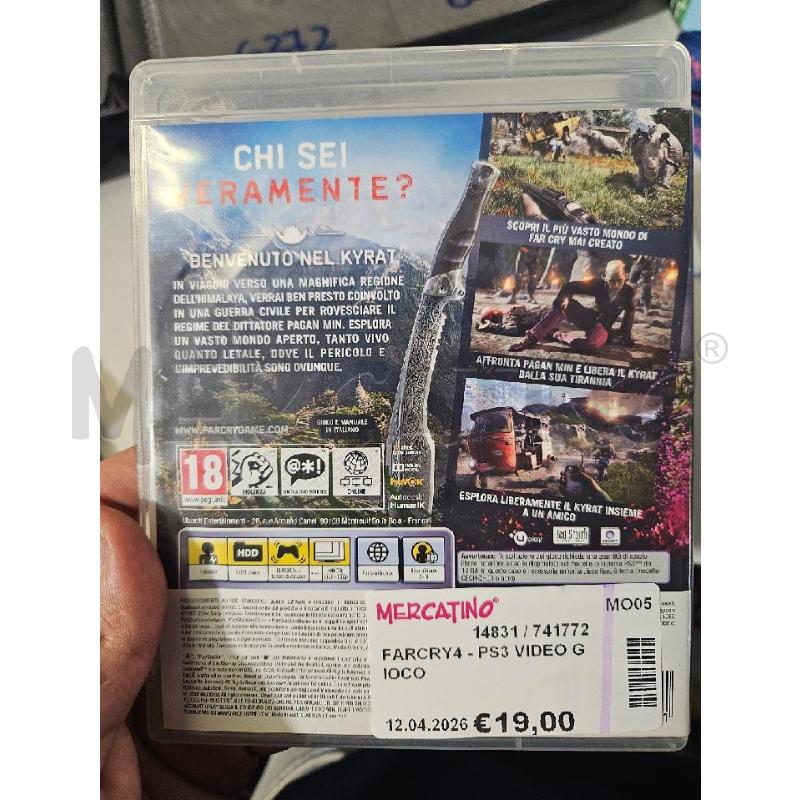 FARCRY4 - PS3 VIDEO GIOCO  | Mercatino dell'Usato Modena 2